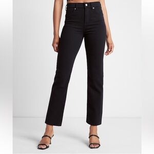 Express High Waisted Black Straight Ankle Jeans women’s NEW size 14